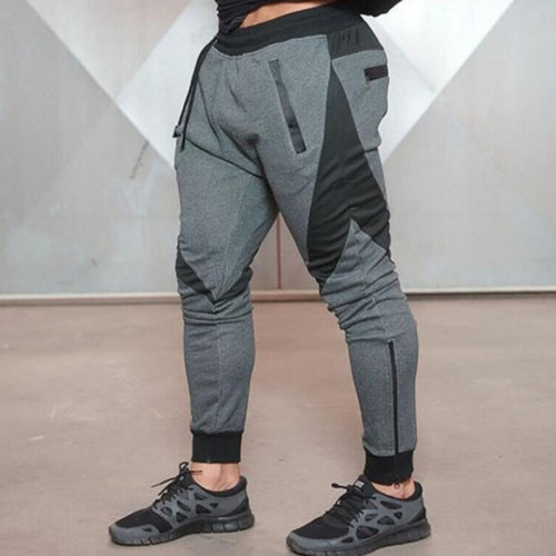 Pant New Gym Sport Training Men Trousers Slim Splicing Cotton Casual Fitness Sport Pants Superior Quality
