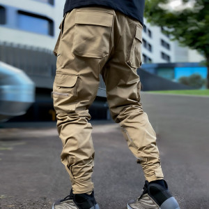 Männer Outdoor-Sport Hosen Neue Windschutz Multi Tasche Reflektierende Streifen Casual Cargo Sport Hosen Überlegene Qualität