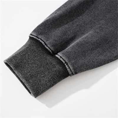 Custom Acid Wash Hoodie Manufacturing | Wholesale 100% Cotton Men's Hoodie| High Street Direct Injection Printing Hoodie On Sale