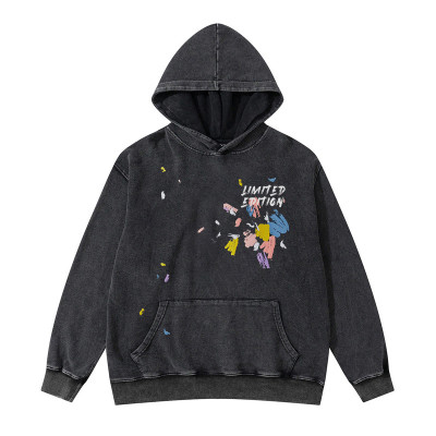 Men's Acid Wash Hoodie Manufacturing | Custom Logo and Label Men's Hoodie| New Design Screen Printing Hoodie On Sale