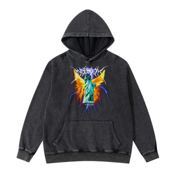 High Street Mens Hoodie Manufacturing| 2022 New Design Graphic Acid Wash Hoodie In Stock| Custom Terry Hoodie from Rainbow Touches