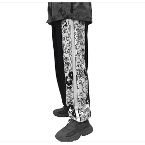 Pants New Brand Mens Outdoor Sport Pants Pocket Men's Graffiti Elastic Pants Running Men's Casual Trousers