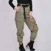 Custom Trendy Pure Color Trousers With Big Pockets Fly Front Button Pant  Casual Streetwear Stretchy Cargo Pant