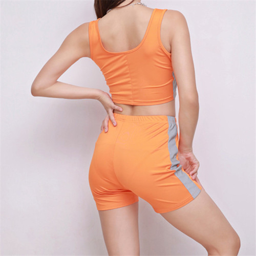 Custom Women's Two Piece Sports Sets |In Store 100% Cotton Vest Sets|Wholesale Two Piece Sets Slim Fit Sets