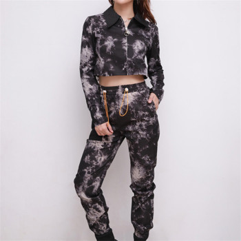 Custom Women's Tooling Two Piece sets |In Store Print Sets|Wholesale Zipper Two Piece Sets