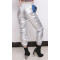 Custom High Street Women Pants|Silver Reflective Design Trousers| Custom Contrast Casual Mistigris Pant