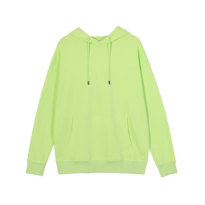 Custom Women Fleece Hoodie Solid Color Oversized Hoodie Loose Cotton Pullover