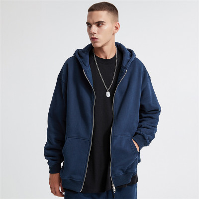 Custom Men's Zipper Hoodies Coat| Long Sleeve Cotton Hoodies In Stock|Wholesale Spring And Autumn Hoodies