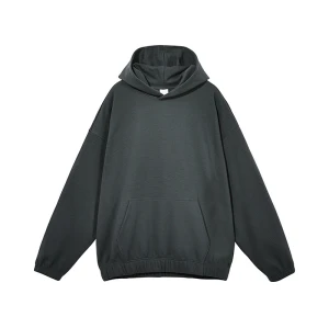 Sudadera con capucha de estilo waffle para hombre personalizada, sudadera con capucha de Color puro para hombre, sudadera con capucha informal holgada de moda