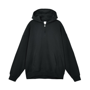 Custom Men Thin Twill Half Zipper Hoodie High Street Loose Hoodie Fashion Pullover Hoodie