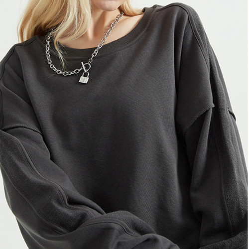 Custom Women's High Street Sweatshirt| Mistigris Woolly Hoodie|Crew Neck Niche Dark Vibe Hoodie