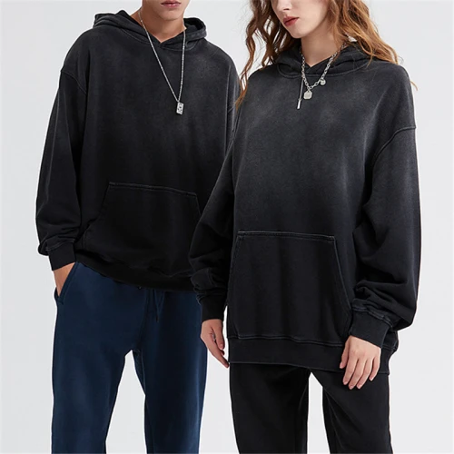 Custom Men's Hoodies Long Sleeved Gradient  Color|In Store Unisex Cotton Hoodies|Wholesale Spring And Autumn Hoodies