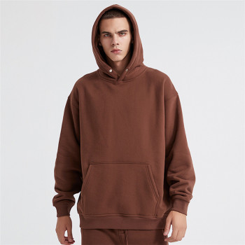 Custom Men's Loose Fitting Fashion Hoodie Cashmere Men's Hoodie Solid Color Thick Button Hoodie