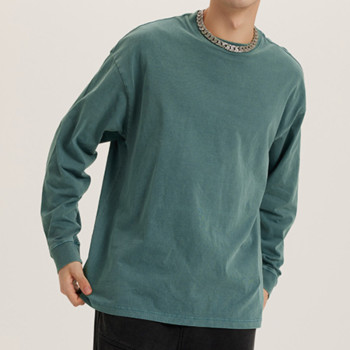 Custom Men's Vintage Long Sleeve Sweatshirt| Loose Wash Water Men's Fashion Casual Top