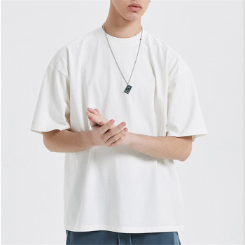Custom Men's Short Sleeve T-Shirts High Street |In Store 100% Cotton Retro T Shirts|Wholesale Pure Color T Shirts