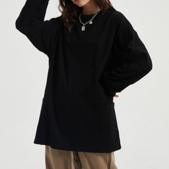 Custom Men's High Street Sweatshirt|Three-Dimensional Pocket Pure Cotton Long Sleeve Sweatshirt|Hip Hop Solid Color Unisex Top Men's Streetwear