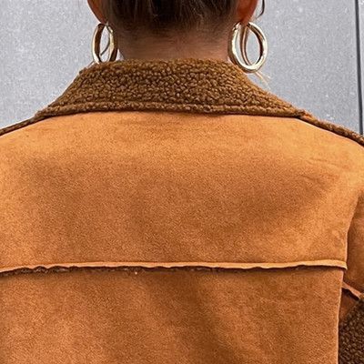 Custom Women's Coat|European American Wool Cake Mixed Color Short Coat| Fashion Grab Fleece Warm Jacket