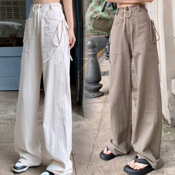 Custom Retro Women's Spring And Autumn Trousers|Wholesale Ins Korean Version Loose Trousers|Custom Casual Trousers