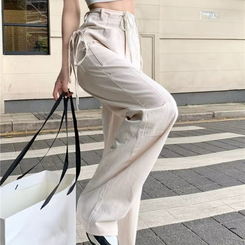 Custom Retro Women's Spring And Autumn Trousers|Wholesale Ins Korean Version Loose Trousers|Custom Casual Trousers