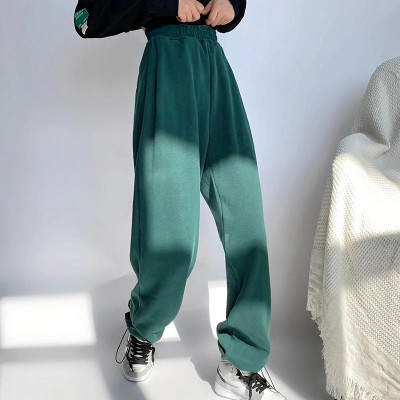 Custom Women's Trendy Casual sweatpants High Street Hip Hop Pant Stretchy  Middle Waist Street Dance Sweatpant