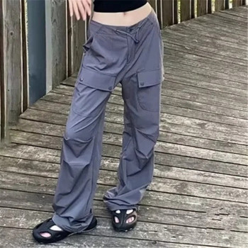 Custom Personality Front Pocket Cargo Pants|Wholesale Loose Wide-leg Cargo Pants|Custom Straight Casual Cargo Pants