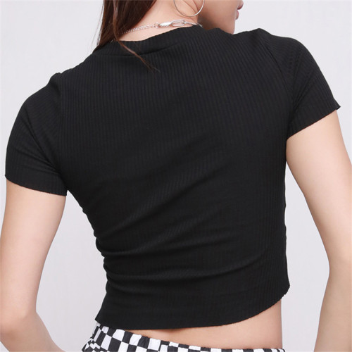 Custom Women's Crop Top| Short Sleeve Crop T shirts For Women Manufacurer| Adjustable Women's Crop Top From Rainbow Touches