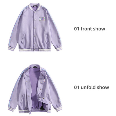 Custom Casual Baseball Uniform Jacket|Custom Autumn New Loose Korean Version Jacket|Wholesale College Style Simple Jacket