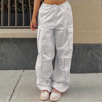 Custom Women's  Europe The United States Autumn High Waist Broad Legs Loose High Street Sweatpant