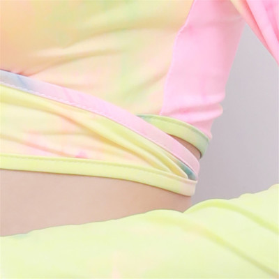 Custom Women's Tie-dye T-shirts| V-neck Women's T-shirts Manufacturer| 2022 New Long Sleeve T-shirts From Rainbow Touches