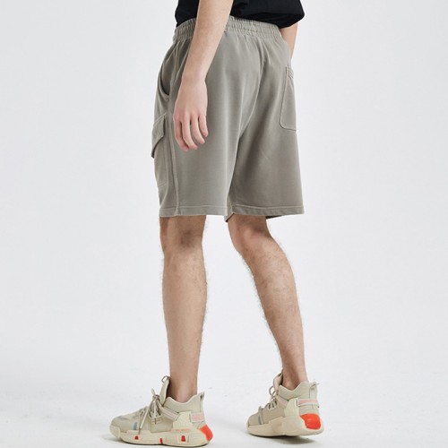Stock high street fashion brand batik vintage men's shorts heavy craft cargo pocket wash retro men's shorts