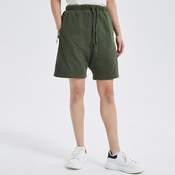 Stock High street fashion wash aged men's casual shorts Dark style vintage blue print dyed men's shorts