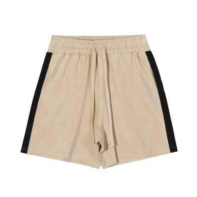 Stock new suede 260G splice bumping men's shorts Loose casual men's nickel shorts