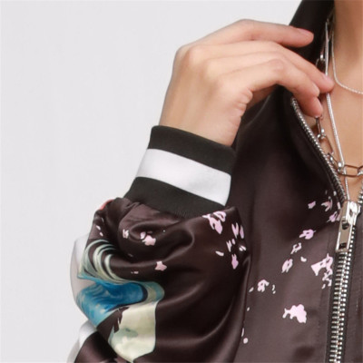Custom 's High Streetwear Women's Jacket|Custom Women's Jacket With Digital Printing | 2022 New Design Zipper Crop Jacket From Rainbow Touches