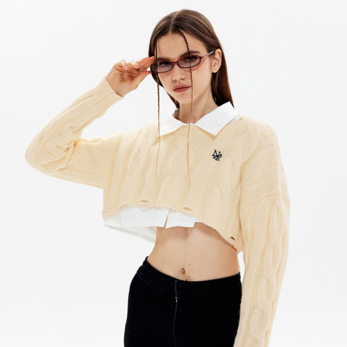 Custom Women's Sweatshirts| Women's Knitted Crop Swearshirts Mnuufacturer | 100% Cotton Long Sleeve Crop Sweatshirts From Rainbow Touches