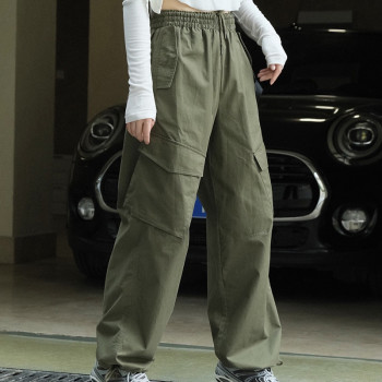 Women's Cargo Panst Manufacturer|Custom Women's High Waist Cargo Pants | Elastic Waist Women's Cargo Pants From Rainbow Touches