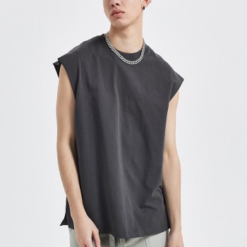 Wholesale High Street Wash Tank Top| 100% Cotton Hip Pop Unisex Tank Top In Stock| Mens Casual Sports T shirts On Sale