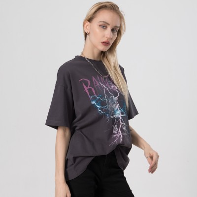 Custom Women's T-shirts| Custom Loose Fit Short Sleeve T-shirts| Wholesale Printing Hip-pop T-shirts