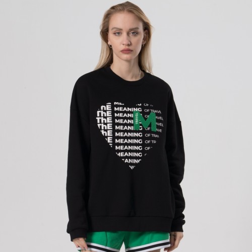 مخصص نفخة طباعة البلوز المرأة Crewneck القطن الفرنسية تيري مع يتدفقون