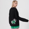 Benutzerdefiniertes Puff-Print-Sweatshirt für Damen, Rundhalsausschnitt aus französischem Baumwoll-Terry mit Beflockung