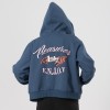 Women's Zipper Up Hoodie Manufacturer| 100% Cotton Fleece Women Hoodie| Wholesale Women's Puff Print Hooded Jacket