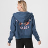 Women's Zipper Up Hoodie Manufacturer| 100% Cotton Fleece Women Hoodie| Wholesale Women's Puff Print Hooded Jacket