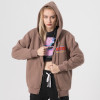 Women's High Street Hooded Jacket Manufacturer| Custom 100% Cotton Winter Jacket | Wholesale Women's Embroidery Zipper Up Jacket
