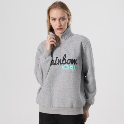 Custom Women's 100% Cotton Hoodie| 2022 New Design Puff Printing And Screen Printing Hoodie For Women| Half Zipper Hoodie Manufacturer