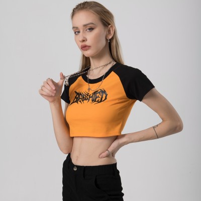 Custom Women's Hip-pop Crop Shirts| Custom Printing Crop Shirts| Wholesale Short Sleeve Crop T-shirts