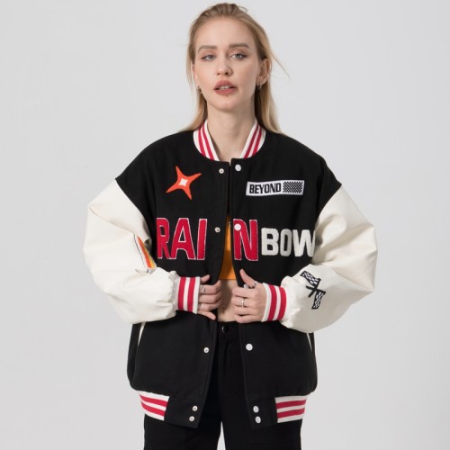 Custom Women's Chenille Patches Varsity Jacket|Hot Fashion Style Jacket For Women|Autumn And Winter Must-have Jackets