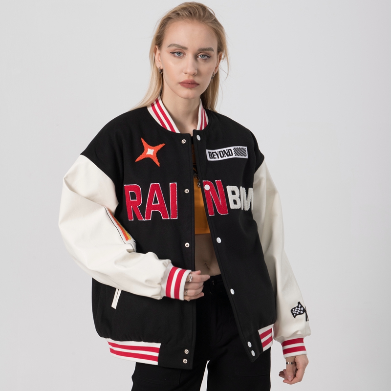 Rainbow sale varsity jacket