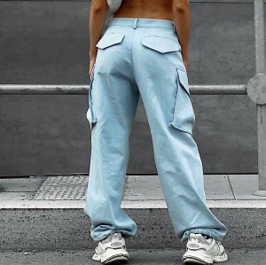 Custom Women's Loose Fit Cargo Pants| Custom Casual Sport Cargo Pants| Wholesale High Street Cargo Pants