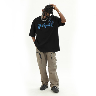 Custom Men Embroidered Loose-Fitting Pant | Overalls Unisex Summer Cargo Pant | Trendy Style Pocket Slacks