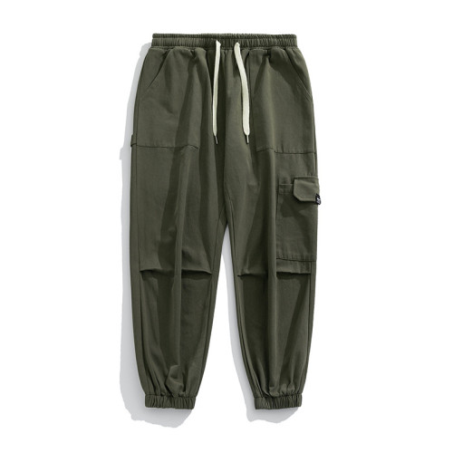 Custom Men Casual Trendy Pants | High Street Loose Slacks | Attached Bag Cargo Pant