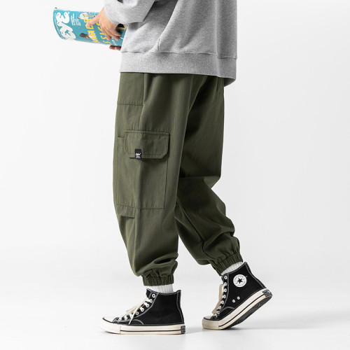 Custom Men Casual Trendy Pants | High Street Loose Slacks | Attached Bag Cargo Pant